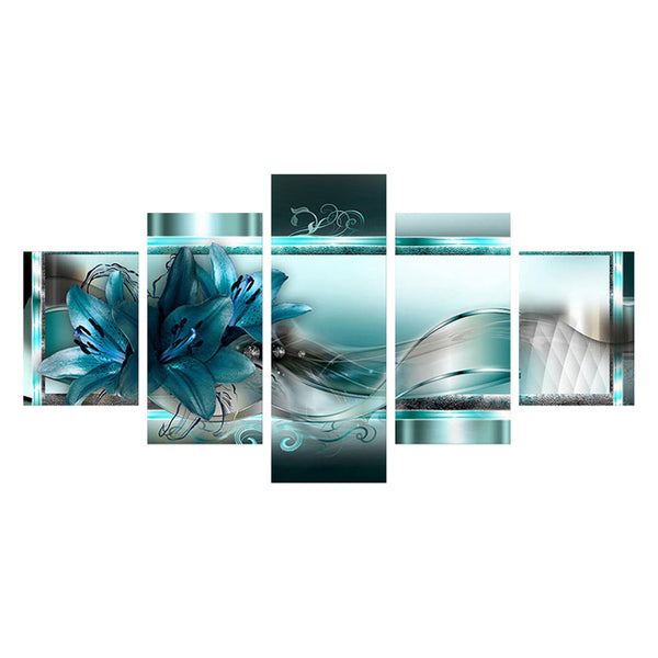 Tableau de Décoration Abstrait Bleu Turquoise Style Quintyque
