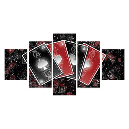 Tableau de Décoration As de Cœur Loisirs Sport Poker Quintyque Rouge et Noir
