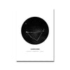 Tableau de Décoration Astrologique Capricorne Nature Espace Portrait Noir et Blanc