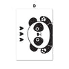 Tableau de Décoration Bébé Panda D Loisirs Chambre Portrait Noir et Blanc