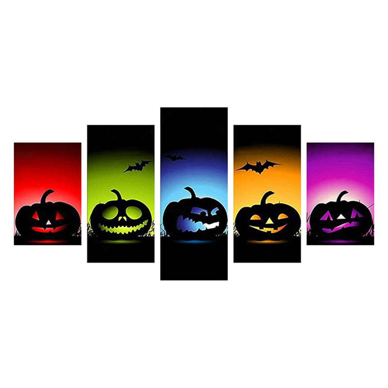 Tableau de Décoration Citrouille Halloween Loisirs Tête de Mort Quintyque Multicolore