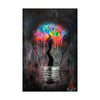 Tableau de Décoration Couleur Ampoule Style Street Art Portrait Multicolore