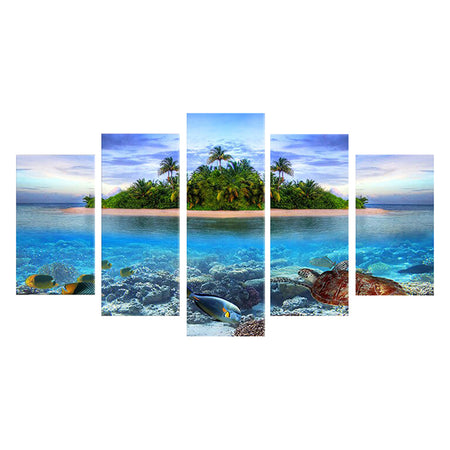 Tableau de Décoration d'une Île Nature Paysage Quintyque Multicolore