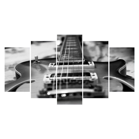 Tableau de Décoration Guitare en Noir et Blanc Loisirs Musique Quintyque