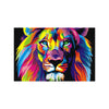 Tableau de Décoration Lion Pop Art Animaux Format Paysage Multicolore