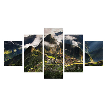 Tableau de Décoration Machu Picchu Nature Paysage Quintyque Multicolore