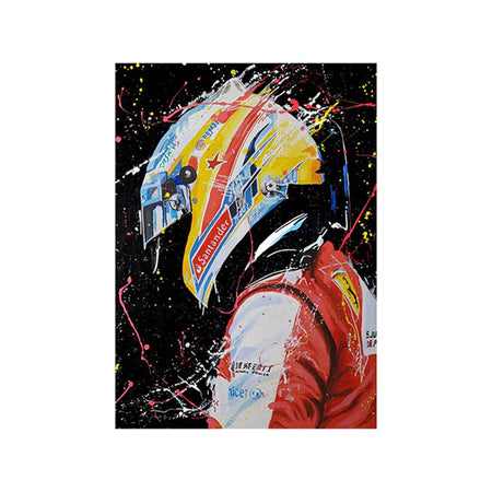 Tableau de Décoration Pilote F1 Loisirs Sport Portrait Multicolore