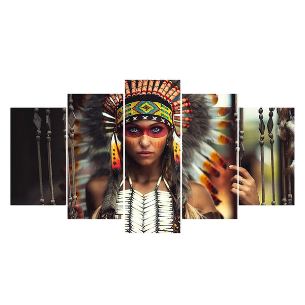 Tableau de Décoration Amérindienne Monde Quintyque Multicolore