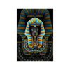 Tableau de Décoration Anubis Monde Égyptien Portrait Jaune et Bleu