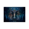 Tableau de Décoration Bouddha Bleu Style Zen Format Paysage Noir