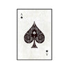 Tableau de Décoration Carte As Pique Loisirs Poker Portrait Rouge et Noir