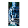 Tableau de Décoration Cascade Nature Paysage Triptyque Bleu