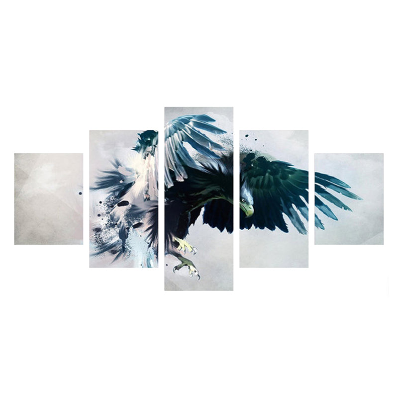 Tableau de Décoration d'un Aigle Animaux Oiseau Quintyque Noir et Blanc