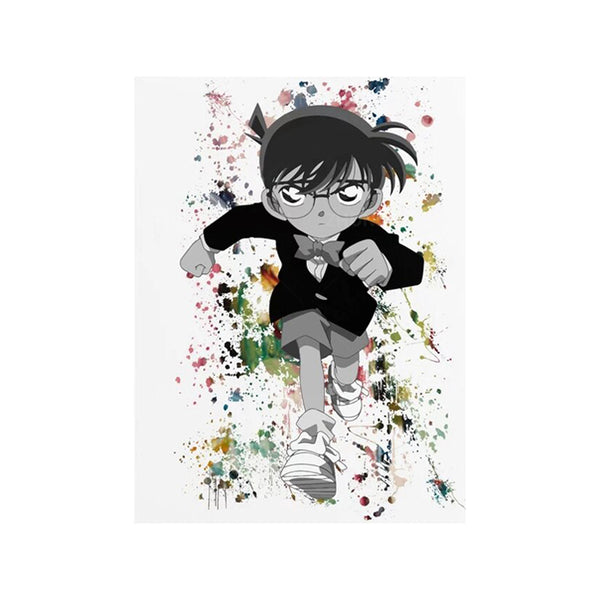 Tableau de Décoration Détective Conan Loisirs Gaming Portrait Multicolore Noir et Blanc