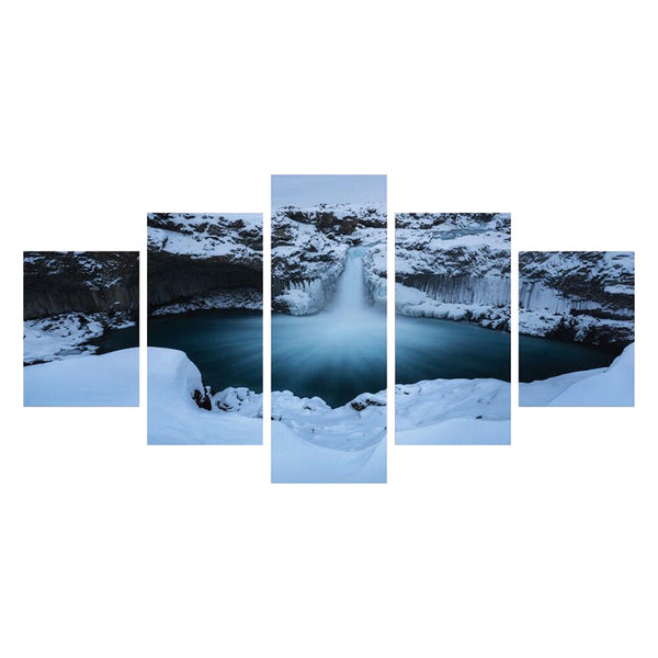 Tableau de Décoration Glacier Nature Paysage Quintyque Noir et Blanc