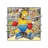 Tableau de Décoration Homer Simpson Loisirs Gaming Carré Portrait Multicolore