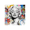 Tableau de Décoration Marilyn Monroe Pop Art Style Street Art Portrait Carré Multicolore