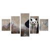 Tableau de Décoration Panda Bébé Animaux Quintyque Marron Noir et Blanc