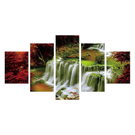 Tableau de Décoration Toile Cascade Nature Paysage Quintyque Multicolore